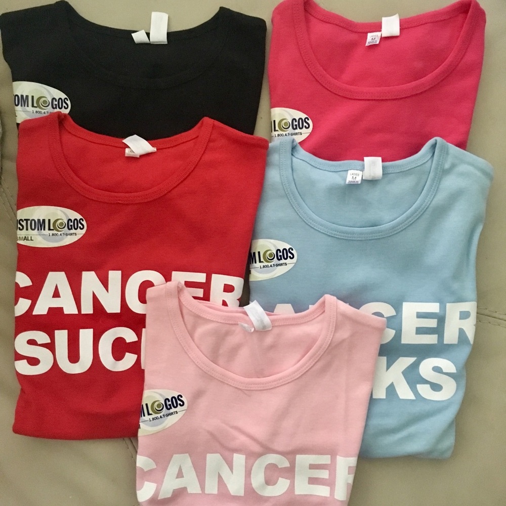 🆕 Ladies CANCER SUCKS Tees: S, M, L in 5 colors
